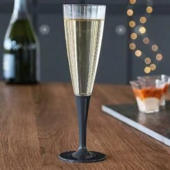 10 Flûtes à Pied Premium Gris Ardoise