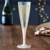 10 Flûtes à Pied Premium Ivoire Champagne -Vacances Vaisselle Magasin flutes a pied premium ivoire champagne
