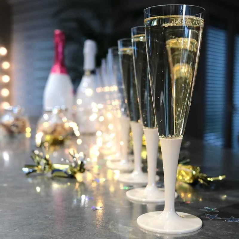 10 Flûtes à Pied Premium Ivoire Champagne 5 10 Flûtes à Pied Premium Ivoire Champagne – Image 3