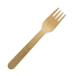 100 Fourchettes Bois 16 Cm -Vacances Vaisselle Magasin fourchette bois 16cm biodegradable par 100 4