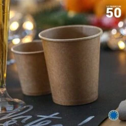 50 Gobelets Carton 100 % Kraft 24 Cl 13 50 Gobelets Carton 100 % Kraft 24 Cl -Vacances Vaisselle Magasin gobelet carton 100 kraft 24 cl par 50 5