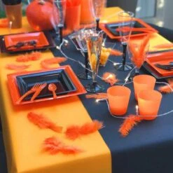 Nappe En Non-tissé Mandarine-orange 25 M 11 Nappe En Non-tissé Mandarine-orange 25 M -Vacances Vaisselle Magasin nappe en non tisse mandarine 25 metres 3