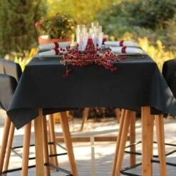 Nappe En Non-tissé Noir 25 M 10 Nappe En Non-tissé Noir 25 M -Vacances Vaisselle Magasin nappe en non tisse noir 25 metres luxe 3