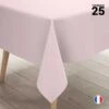 Nappe En Non-tissé Rose Poudre 25 M -Vacances Vaisselle Magasin nappe en non tisse rose poudre 25 metres