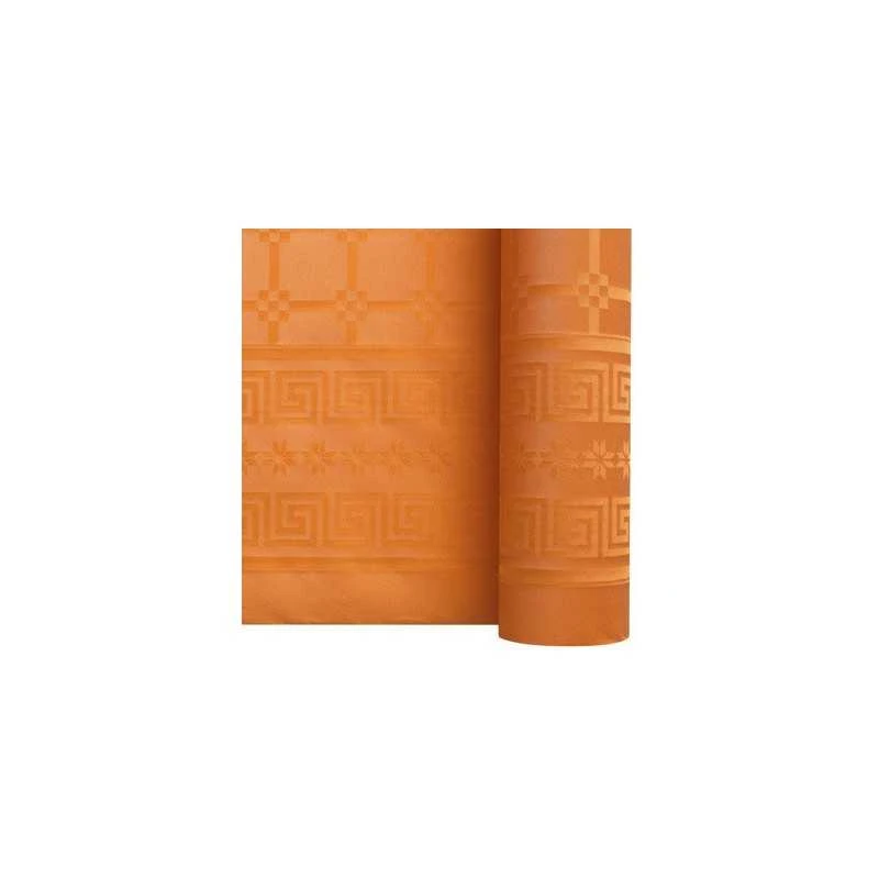 Nappe En Papier Damassé Mandarine Orange 25 M 5 Nappe En Papier Damassé Mandarine Orange 25 M – Image 3