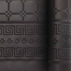 Nappe En Papier Damassé Noire 25 M
