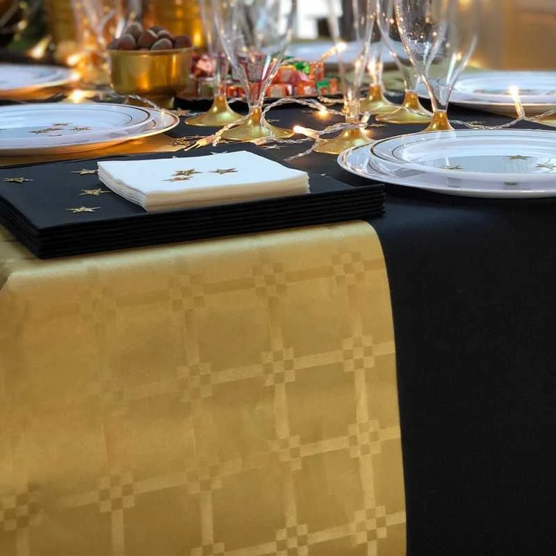 Nappe En Papier Damassé Doré 20 M 7 Nappe En Papier Damassé Doré 20 M – Image 5