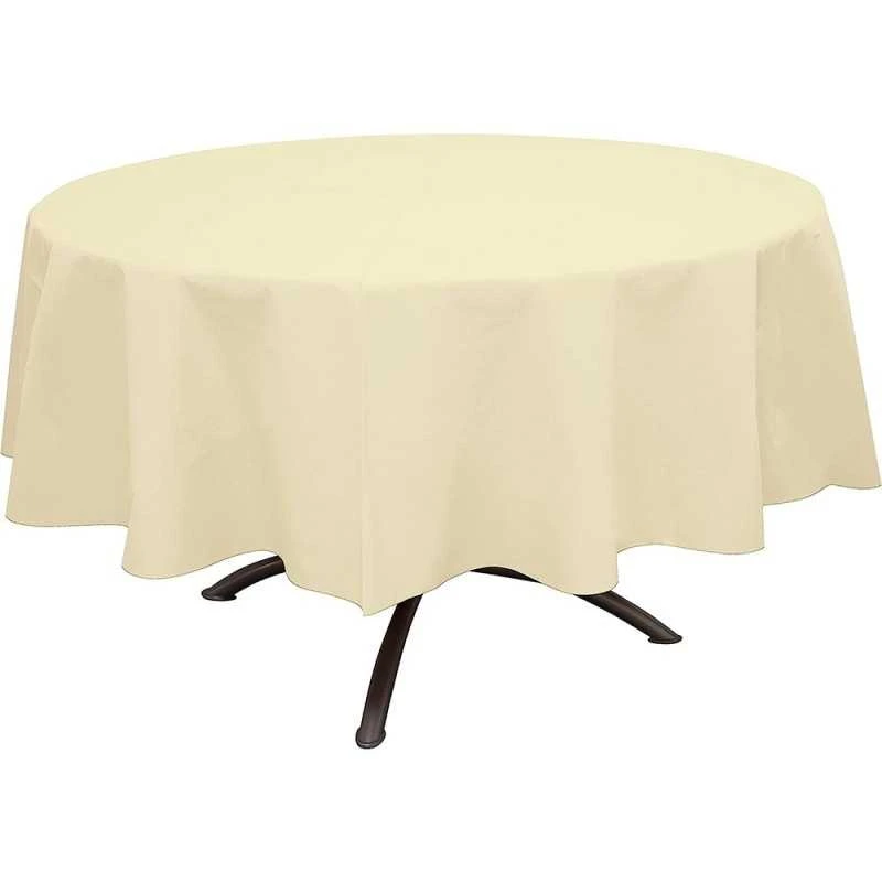 Nappe Ivoire Ronde En Non-tissé 240 Cm 5 Nappe Ivoire Ronde En Non-tissé 240 Cm – Image 3