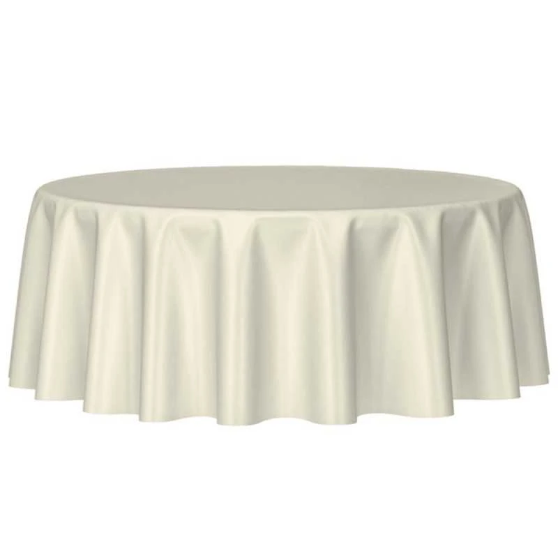 Nappe Ivoire Ronde En Non-tissé 240 Cm 3 Nappe Ivoire Ronde En Non-tissé 240 Cm