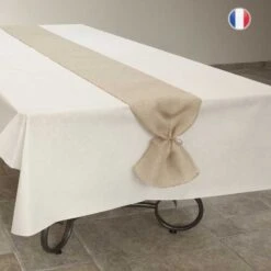 Nappe Non-tissé Blanche élégance 10 M -Vacances Vaisselle Magasin nappe non tisse blanche elegance 10 metres 4
