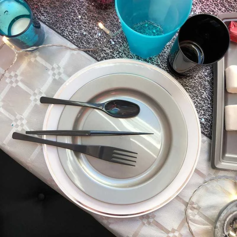 Nappe En Papier Damassé Argent 20 M 5 Nappe En Papier Damassé Argent 20 M – Image 3