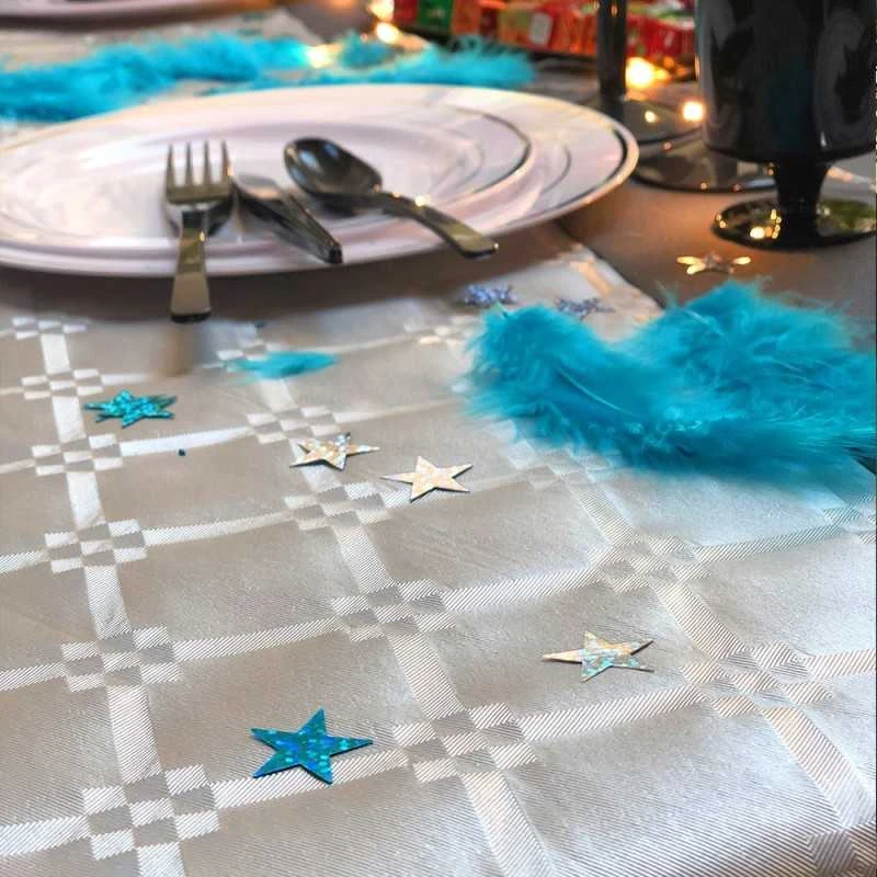 Nappe En Papier Damassé Argent 20 M 6 Nappe En Papier Damassé Argent 20 M – Image 4