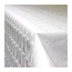 Nappe Papier Damassé Blanche 25 M -Vacances Vaisselle Magasin nappe papier damasse blanche 25 metres 2