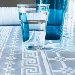 Nappe Papier Damassé Blanche 25 M -Vacances Vaisselle Magasin nappe papier damasse blanche 25 metres 5