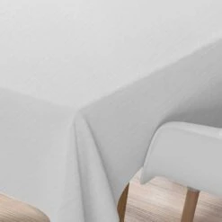 Nappe Papier Tendance Lin Blanche 25 M -Vacances Vaisselle Magasin nappe papier tendance lin blanche 25 metres 2