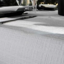 Nappe Papier Tendance Lin Blanche 25 M -Vacances Vaisselle Magasin nappe papier tendance lin blanche 25 metres 4