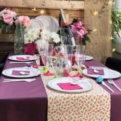 Nappe En Non-tissé Aubergine 10 M 15 Nappe En Non-tissé Aubergine 10 M -Vacances Vaisselle Magasin nappes en non tisse aubergine 10 metres 6