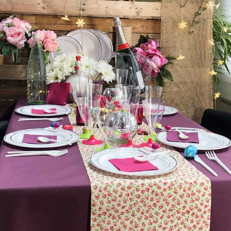 Nappe En Non-tissé Aubergine 10 M 9 Nappe En Non-tissé Aubergine 10 M – Image 7