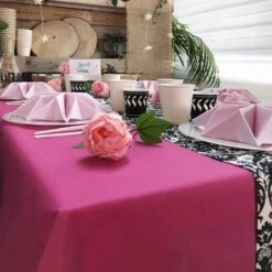 Nappe En Non-tissé Framboise 10 M 14 Nappe En Non-tissé Framboise 10 M -Vacances Vaisselle Magasin nappes en non tisse framboise 10 metres 4