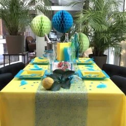 Nappe En Non-tissé Jaune Citron 10 M -Vacances Vaisselle Magasin nappes en non tisse jaune citron 10 metres 3