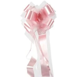 Noeud Automatique En Tulle Pans Longs Roses 100 Mm