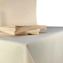 Pack 1 Nappe En Intissé Ivoire + 50 Serviettes Ivoire