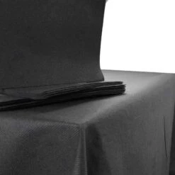 Pack 1 Nappe En Intissé Noire + 50 Serviettes Noires