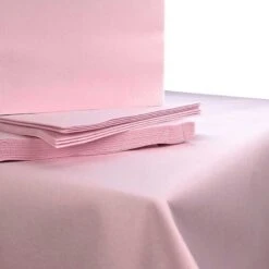 Pack 1 Nappe En Intissé Rose + 50 Serviettes Roses