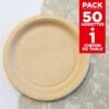 Pack 50 Assiettes Kraft + Chemin Coton Naturel 5 M