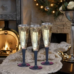 Pack 100 Flûtes Gris Ardoise -Vacances Vaisselle Magasin pack 100 flutes gris ardoise lavables reutilisables 2