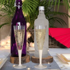 Pack 100 Flûtes Ivoire -Vacances Vaisselle Magasin pack 100 flutes ivoire lavables reutilisables 1