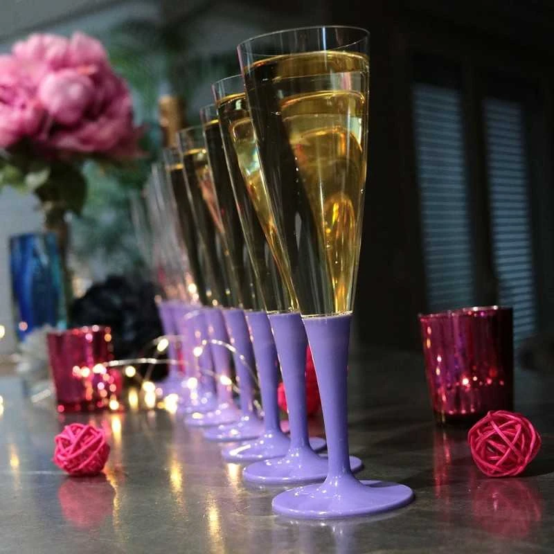 Pack 100 Flûtes Pieds Lilas à Prix Discount 4 Pack 100 Flûtes Pieds Lilas à Prix Discount – Image 2