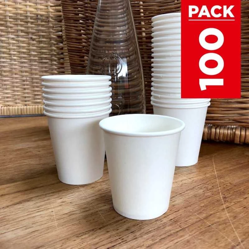Pack 100 Gobelets Carton Blanc 21 Cl 3 Pack 100 Gobelets Carton Blanc 21 Cl