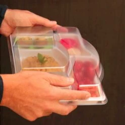 Pack 100 Plateaux Repas + Couvercles 18 Pack 100 Plateaux Repas + Couvercles -Vacances Vaisselle Magasin pack 100 plateaux repas couvercles recyclables reutilisables 6