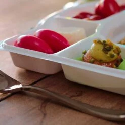 Pack 100 Plateaux Repas + Couvercles 20 Pack 100 Plateaux Repas + Couvercles -Vacances Vaisselle Magasin pack 100 plateaux repas couvercles recyclables reutilisables 8