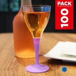 Pack 100 Verres à Pied Lilas 7 Pack 100 Verres à Pied Lilas -Vacances Vaisselle Magasin pack 100 verres lilas lavables reutilisables 2