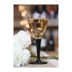 Pack 100 Verres à Pied Noirs -Vacances Vaisselle Magasin pack 100 verres noirs lavables reutilisables 2