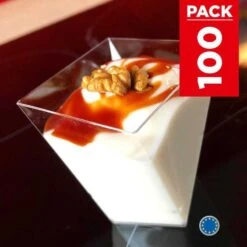 Pack 100 Verrines Diamant 10 Cl -Vacances Vaisselle Magasin pack 100 verrines diamant 10 cl recyclables et reutilisables 1