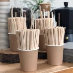 Pack 1000 Gobelets Kraft 12 Cl + 1000 Agitateurs Bois -Vacances Vaisselle Magasin pack 1000 gobelets kraft 12cl 1000 agitateurs bois gratuits 2