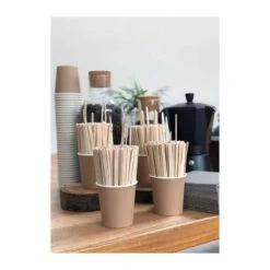 Pack 1000 Gobelets Kraft 12 Cl + 1000 Agitateurs Bois -Vacances Vaisselle Magasin pack 1000 gobelets kraft 12cl 1000 agitateurs bois gratuits 4