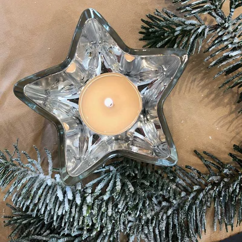 Pack 2 Seaux Bois Naturels + 2 Photophores étoiles Argent 4 Pack 2 Seaux Bois Naturels + 2 Photophores étoiles Argent – Image 2