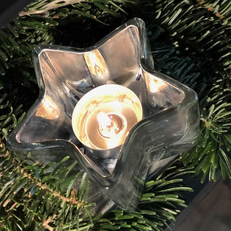 Pack 2 Seaux Bois Naturels + 2 Photophores étoiles Argent 6 Pack 2 Seaux Bois Naturels + 2 Photophores étoiles Argent – Image 4