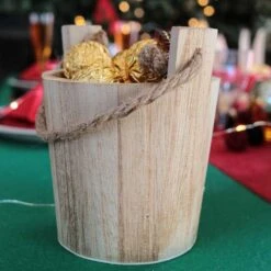 Pack 2 Seaux Bois Naturels + 2 Photophores étoiles Argent 11 Pack 2 Seaux Bois Naturels + 2 Photophores étoiles Argent -Vacances Vaisselle Magasin pack 2 seaux bois naturels 2 photophores etoiles argent 4