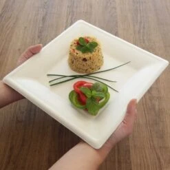 Pack 2 X 50 Assiettes Fibre Naturelle Carrée26-20 Cm -Vacances Vaisselle Magasin pack 2 x 50 assiettes fibre naturelle carree 26 20 cm 3