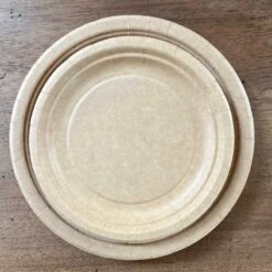 Pack 2 X 50 Assiettes Kraft 17 Et 22 Cm