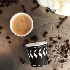 Pack 200 Gobelets 12 Cl Décor Noir Et Blanc -Vacances Vaisselle Magasin pack 200 gobelets 12 cl decor noir et blanc 2