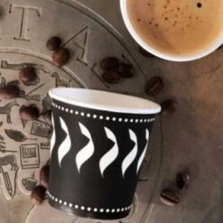 Pack 200 Gobelets 12 Cl Décor Noir Et Blanc