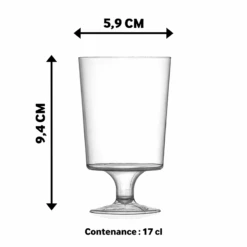 Pack 200 Verres à Vin Et Apéritif 17 Cl -Vacances Vaisselle Magasin pack 200 verres a vin et aperitif 17 cl 5