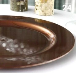 Pack 24 Assiettes Luxe Chocolat 24 Cm Et 19 Cm -Vacances Vaisselle Magasin pack 24 assiettes chocolat lavables reutilisables 2