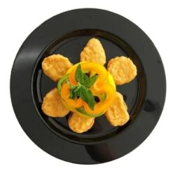 Pack 24 Assiettes Luxe Noires Et Or 24 Cm Et 19 Cm -Vacances Vaisselle Magasin pack 24 assiettes luxe noires et or 24 cm et 19 cm 4